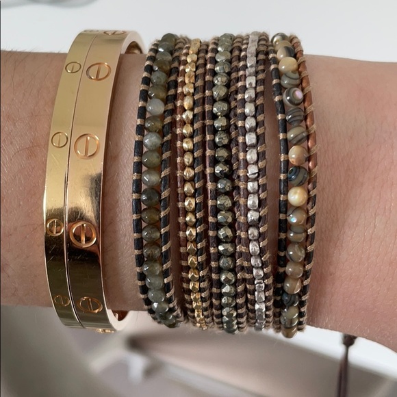 Chan Luu Wrap bracelet in brown bead - Picture 2 of 4